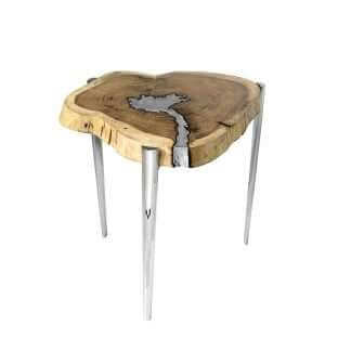 Akis Natural Wood Side Table